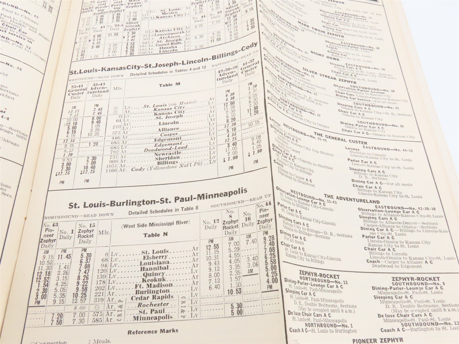 CB&Q Burlington Route Railroad Time Tables - January-February, 1942