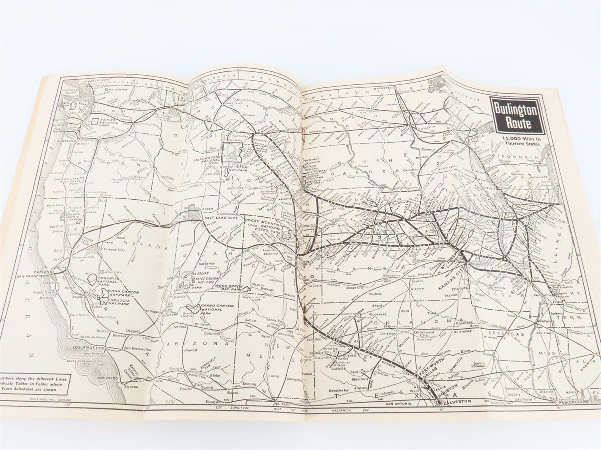 CB&amp;Q Burlington Route Railroad Time Tables - July-September, 1943