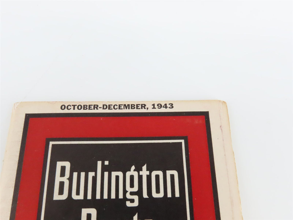 CB&amp;Q Burlington Route Railroad Time Tables - October-December, 1943