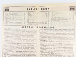 CB&Q Burlington Route Railroad Time Tables - July-September, 1944