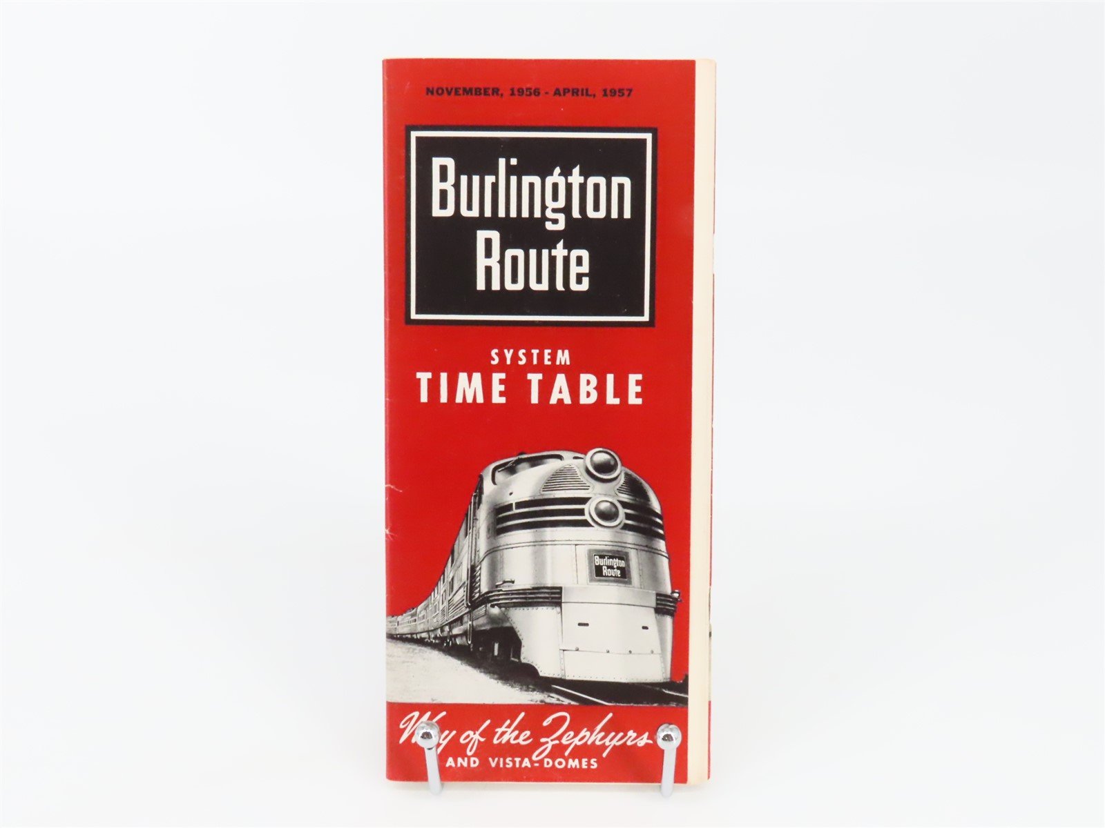 CB&Q Burlington Route Railroad Time Tables - November, 1956 - April, 1957