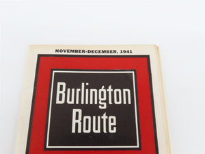 CB&Q Burlington Route Railroad Time Tables - November-December, 1941