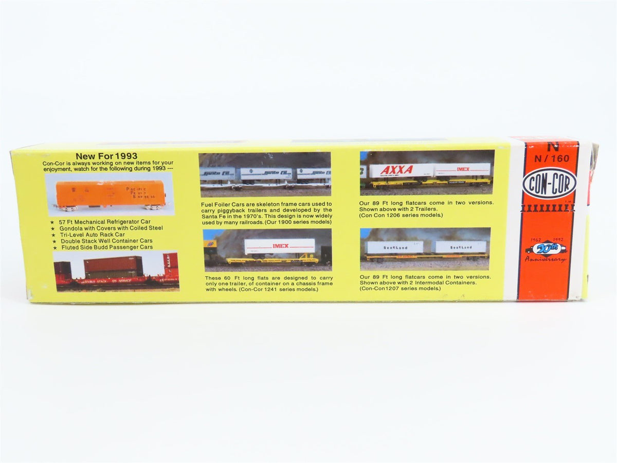 N Con-Cor 001-603106(04) SFLC Santa Fe Double-Stack Well Car w/Containers &amp; EOT