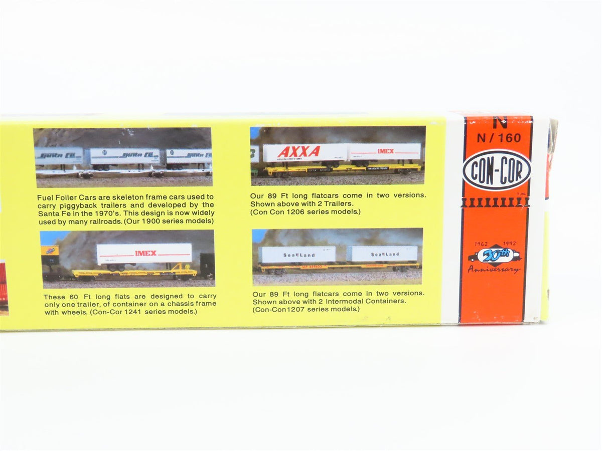 N Con-Cor 001-603106(04) SFLC Santa Fe Double-Stack Well Car w/Containers &amp; EOT