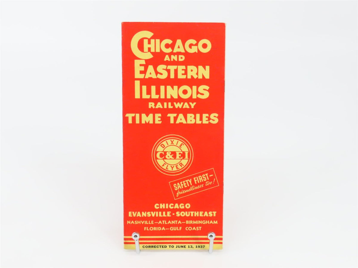 C&amp;EI Chicago &amp; Eastern Illinois Railway Time Tables - June 13, 1937