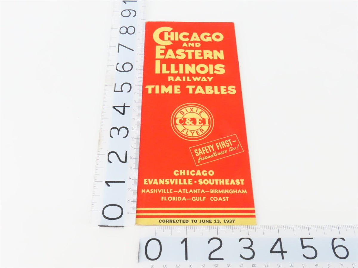 C&amp;EI Chicago &amp; Eastern Illinois Railway Time Tables - June 13, 1937