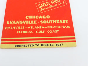 C&EI Chicago & Eastern Illinois Railway Time Tables - June 13, 1937