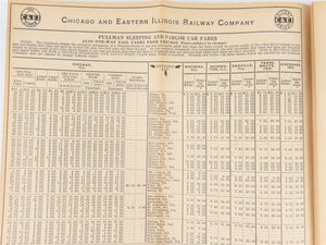 C&EI Chicago & Eastern Illinois Railway Time Tables - June 13, 1937