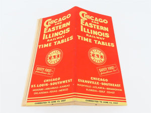 C&EI Chicago & Eastern Illinois Railway Time Tables - June 13, 1937