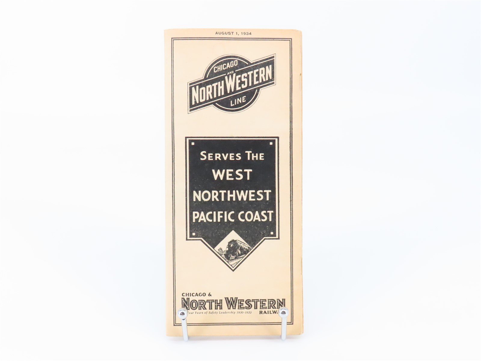 CNW Chicago & North Western Line Time Tables - August 1, 1934