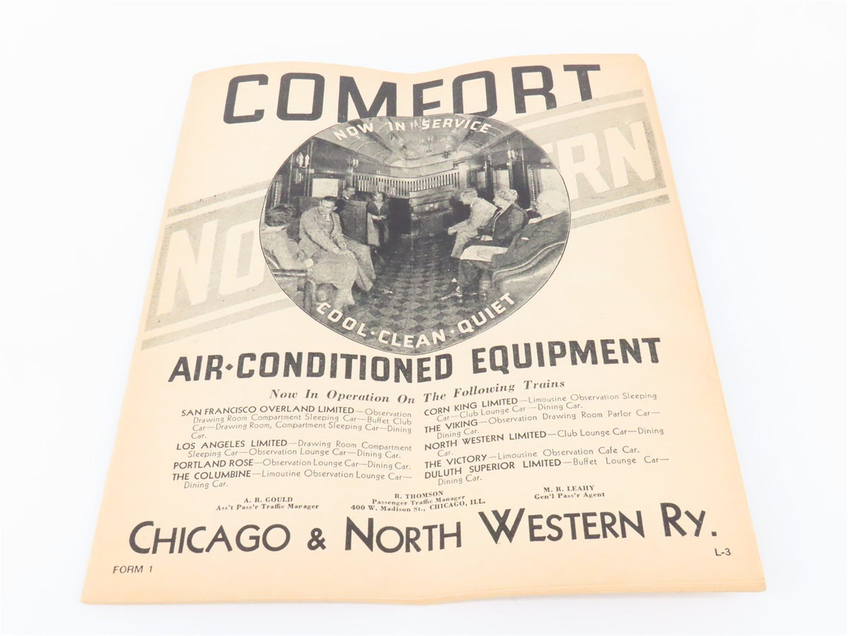 CNW Chicago &amp; North Western Line Time Tables - August 1, 1934