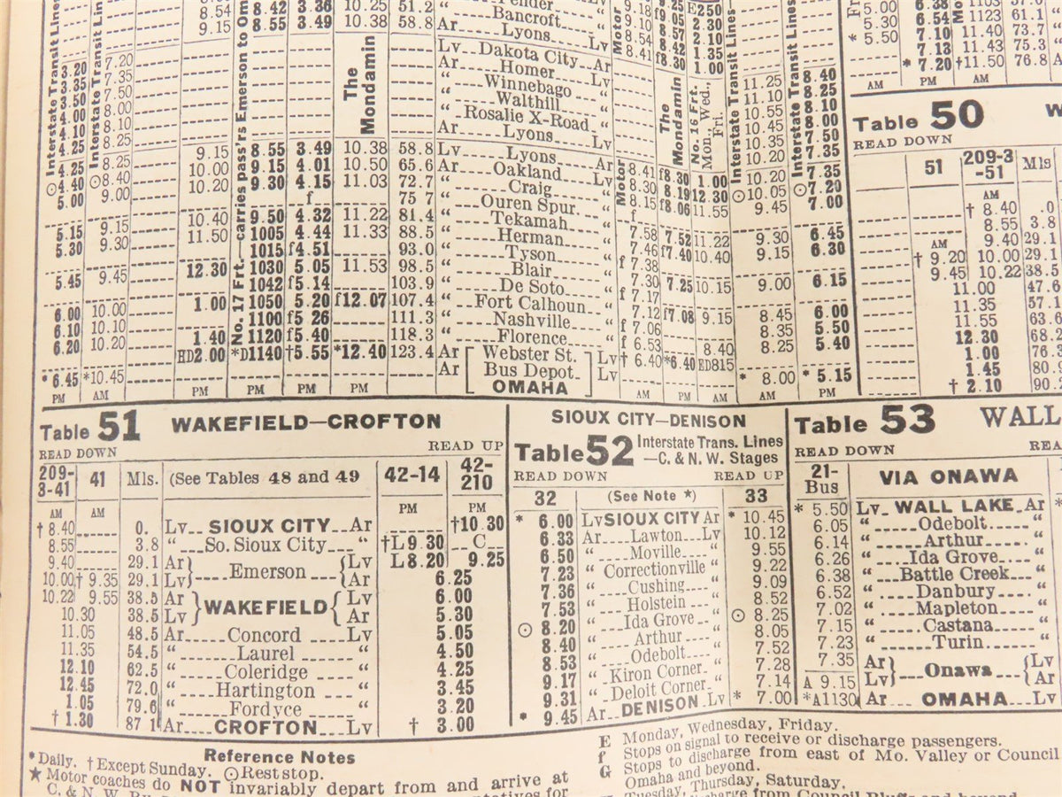 CNW Chicago &amp; North Western Line Time Tables - August 1, 1934