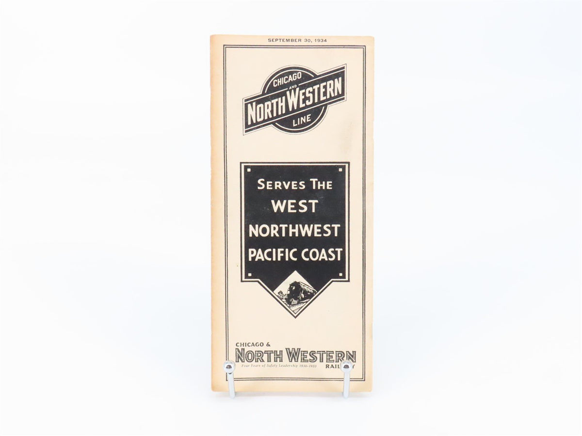 CNW Chicago &amp; North Western Line Time Tables - September 30, 1934