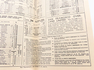 CNW Chicago & North Western Line Time Tables - September 30, 1934