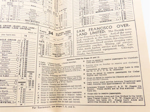 CNW Chicago & North Western Line Time Tables - September 30, 1934