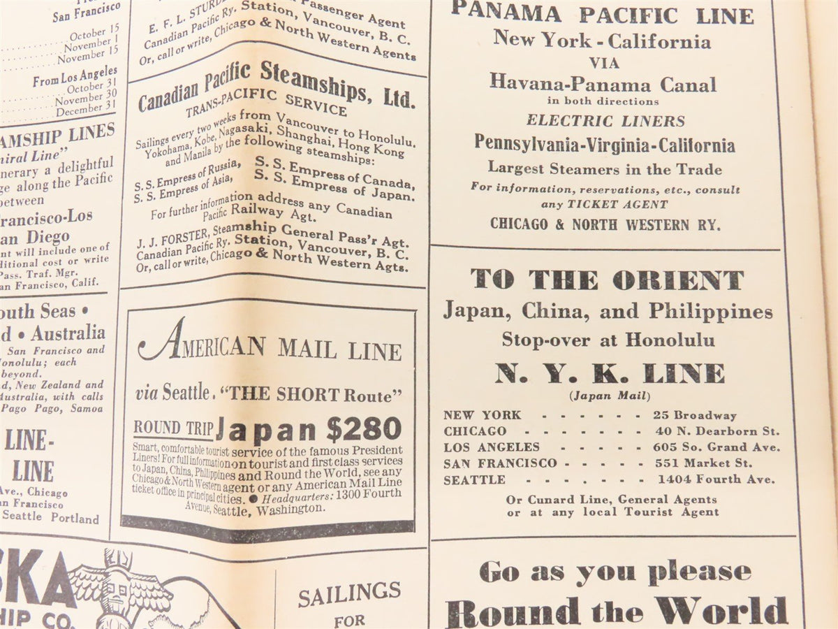 CNW Chicago &amp; North Western Line Time Tables - September 30, 1934