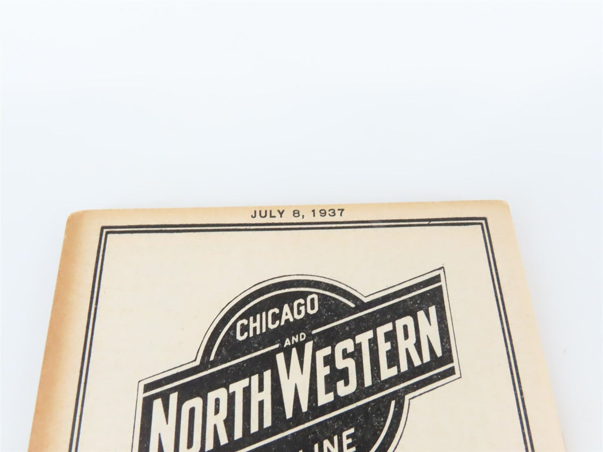 CNW Chicago &amp; North Western Line Time Tables - July 8, 1937