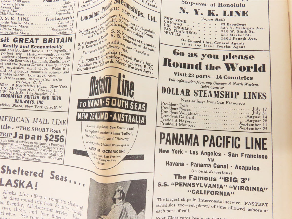 CNW Chicago &amp; North Western Line Time Tables - July 8, 1937