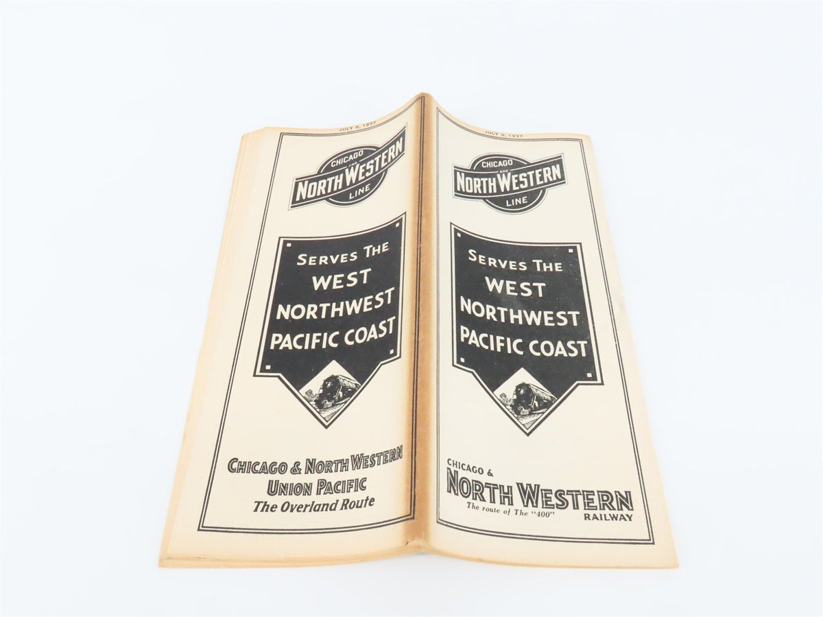 CNW Chicago &amp; North Western Line Time Tables - July 8, 1937