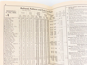 CNW Chicago & North Western Line Time Tables - September 29, 1940