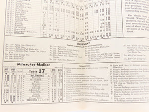 CNW Chicago & North Western Line Time Tables - September 29, 1940