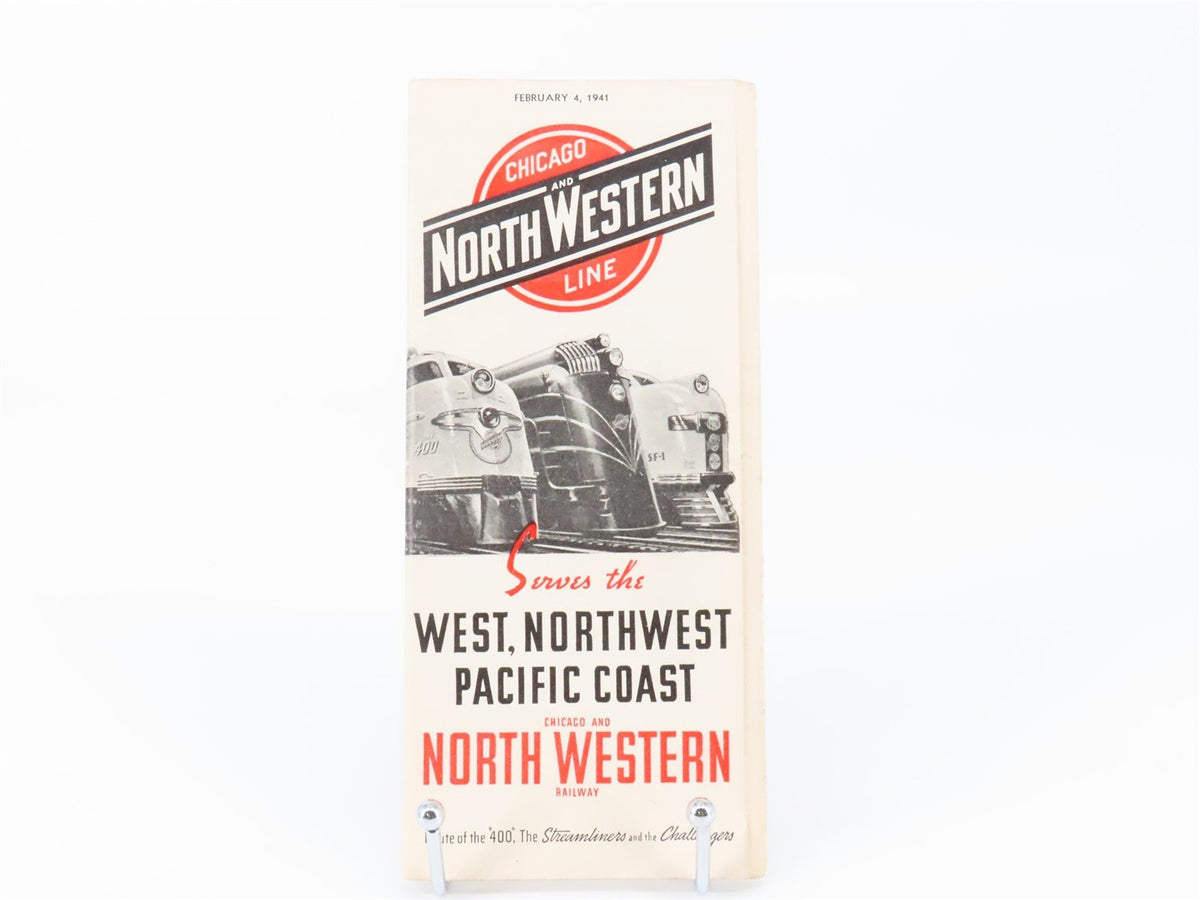 CNW Chicago &amp; North Western Line Time Tables - February 4, 1941