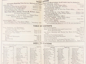 CNW Chicago & North Western Line Time Tables - February 4, 1941