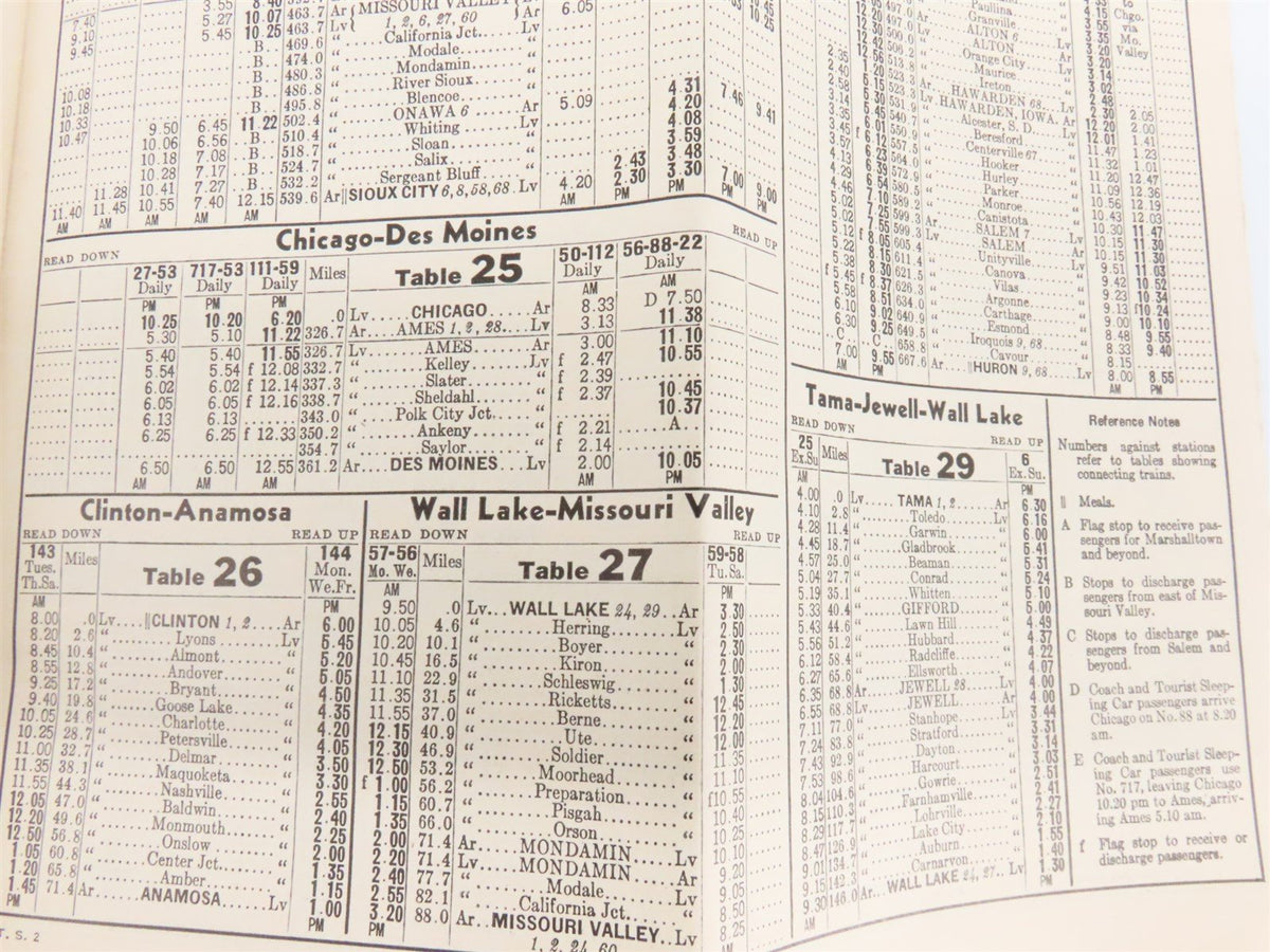 CNW Chicago &amp; North Western Line Time Tables - February 4, 1941