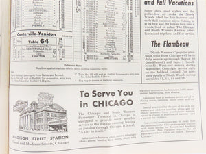 CNW Chicago & North Western Line Time Tables - August 1, 1941