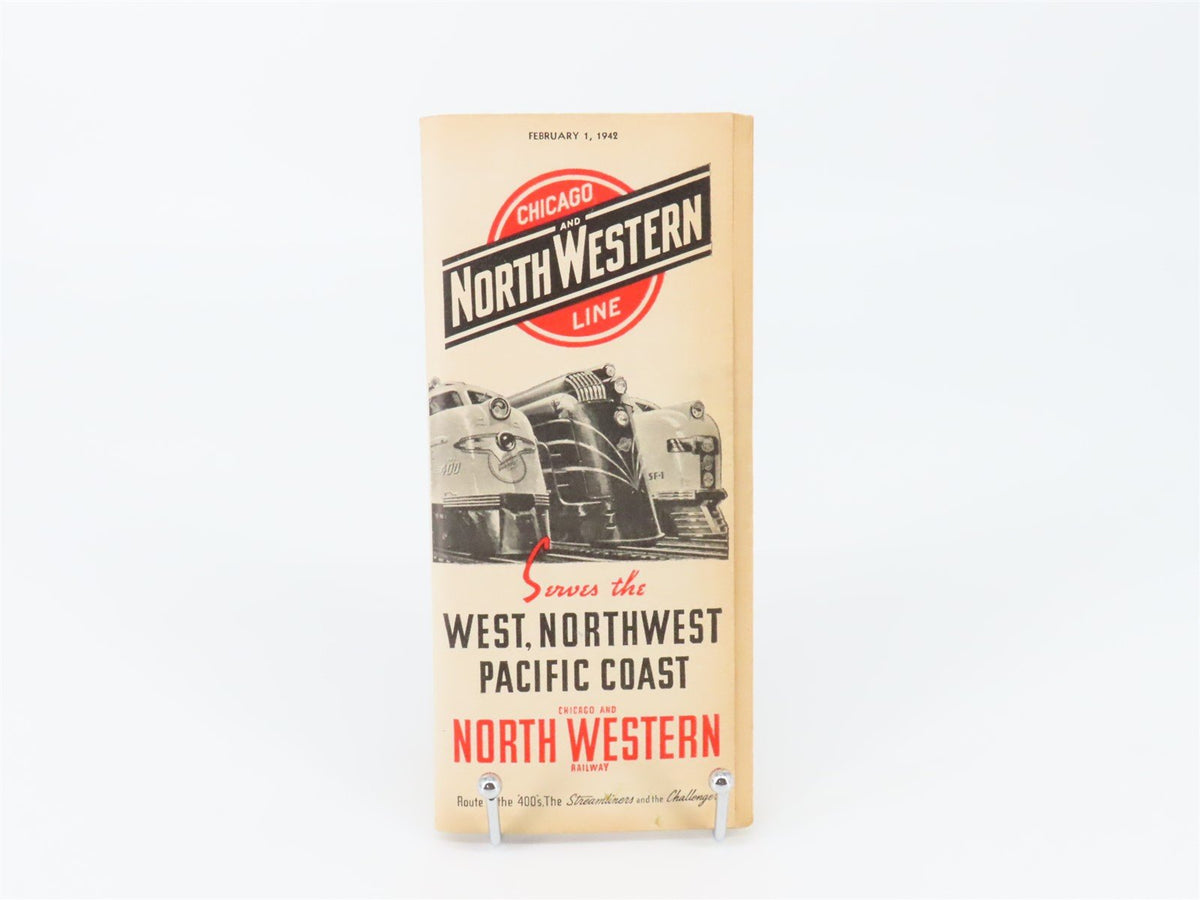 CNW Chicago &amp; North Western Line Time Tables - February 1, 1942