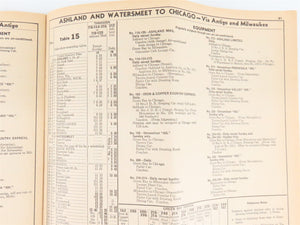 CNW Chicago & North Western Line Time Tables - February 1, 1942