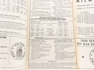 CNW Chicago & North Western Line Time Tables - June 7, 1942