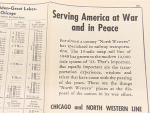 CNW Chicago & North Western Line Time Tables - December 5, 1943