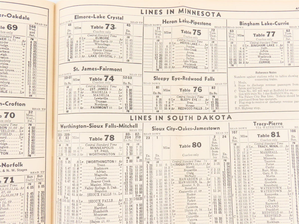 CNW Chicago &amp; North Western Line Time Tables - December 5, 1943
