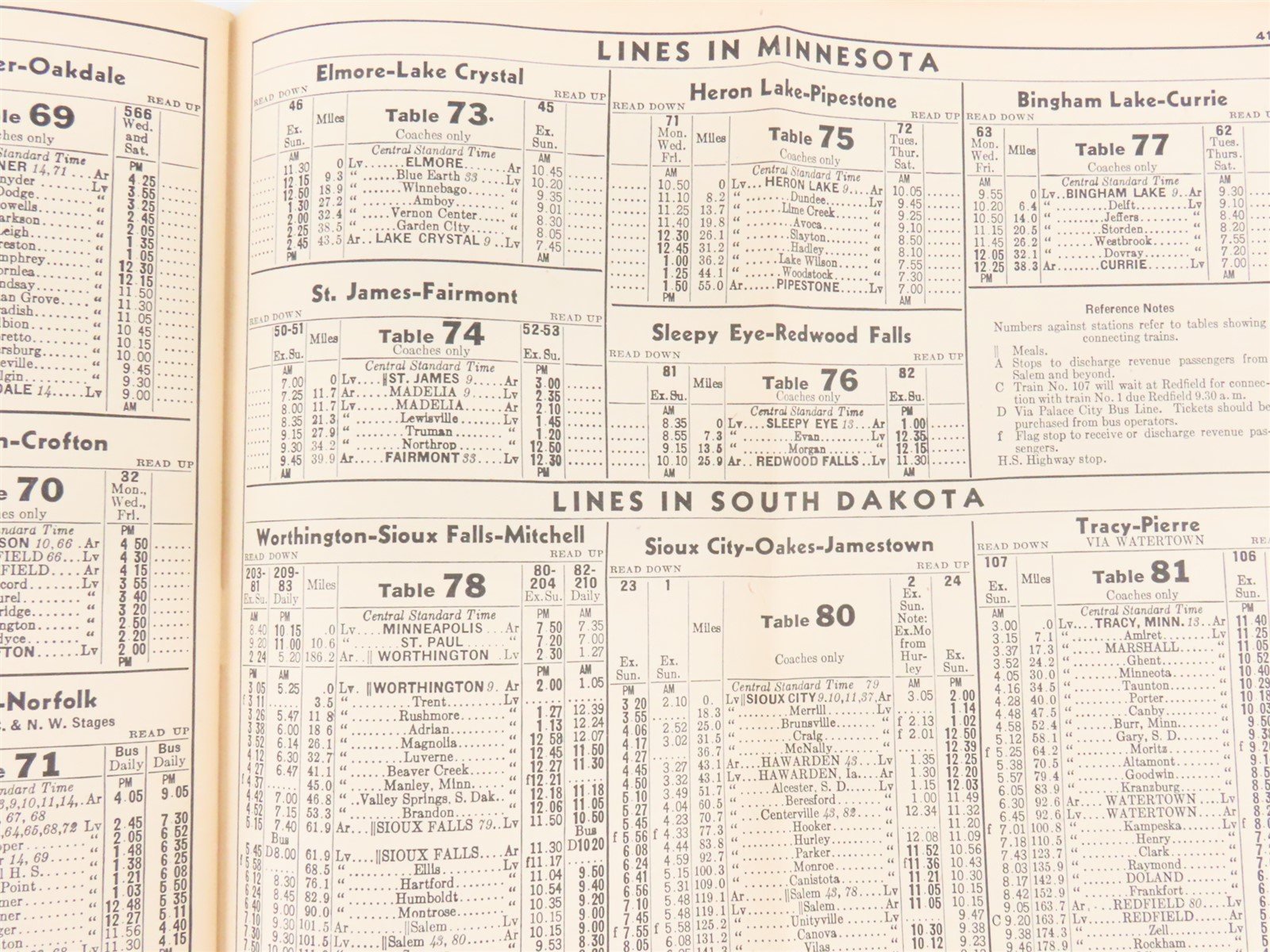 CNW Chicago & North Western Line Time Tables - December 5, 1943