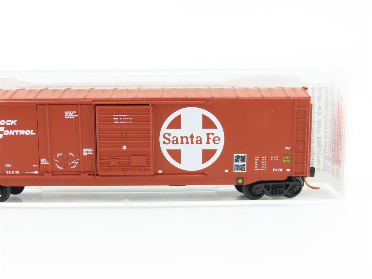 N Micro-Trains MTL 76030 ATSF Santa Fe 50&#39; Plug &amp; Sliding Door Box Car #49635