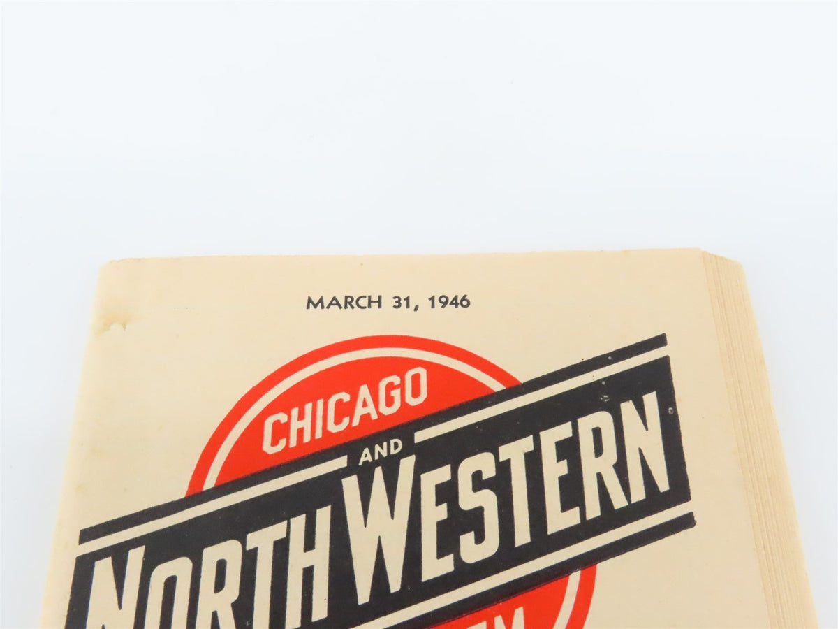 CNW Chicago &amp; North Western Line Time Tables - March 31, 1946