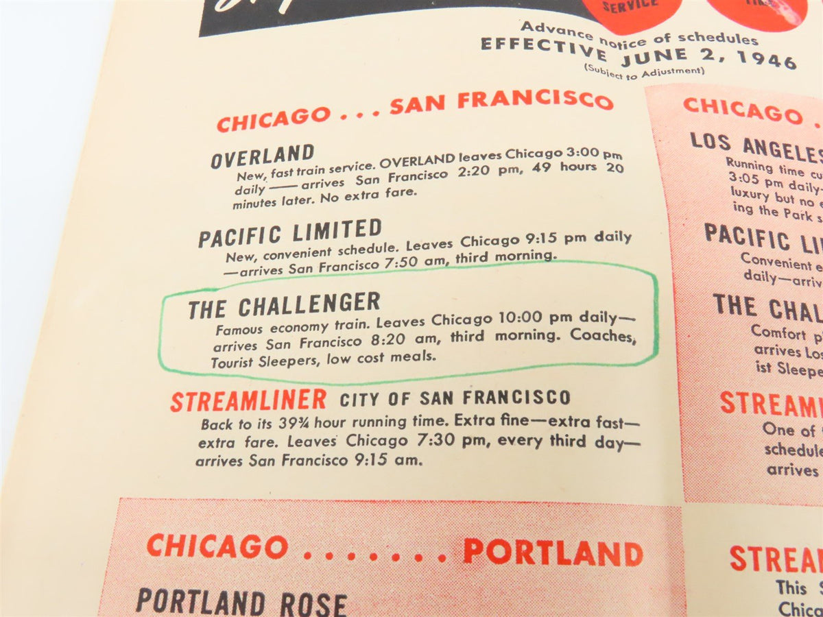 CNW Chicago &amp; North Western Line Time Tables - March 31, 1946