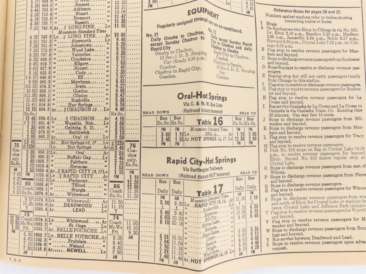 CNW Chicago &amp; North Western Line Time Tables - March 31, 1946