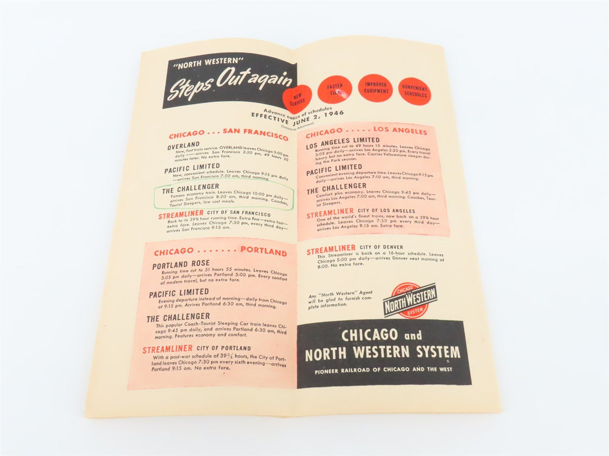 CNW Chicago &amp; North Western Line Time Tables - March 31, 1946