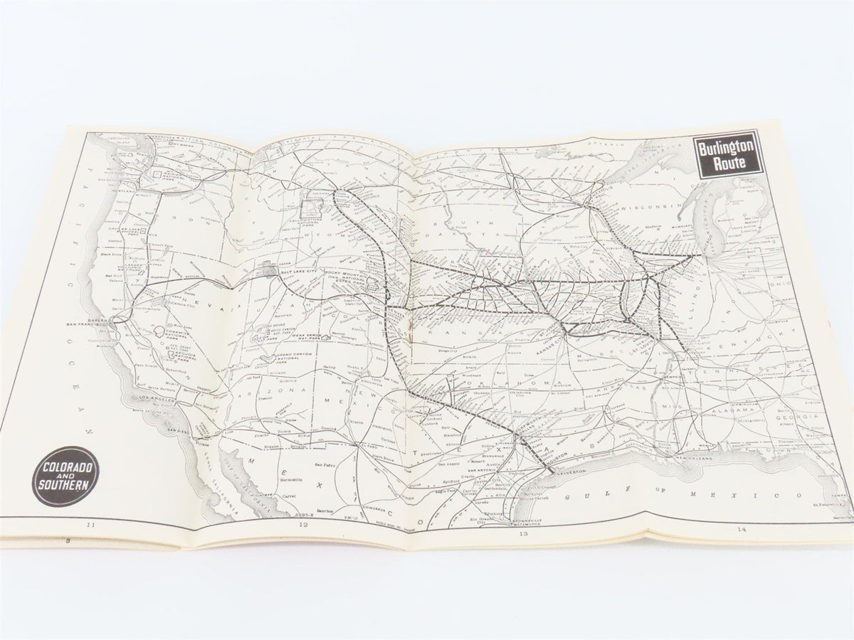 C&amp;S Colorado &amp; Southern Burlington System Time Tables - January 15, 1944