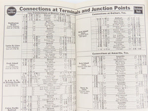 C&S Colorado & Southern Burlington System Time Tables - January 15, 1944