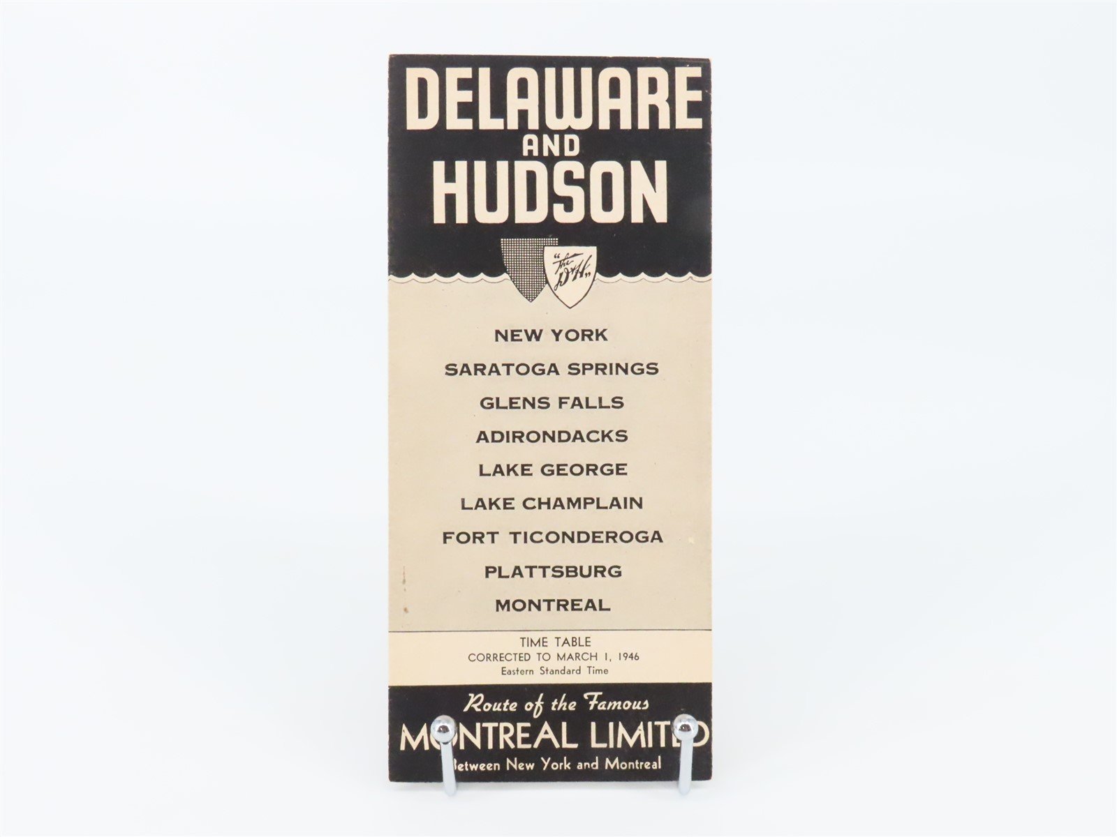 D&H Delaware & Hudson Railroad Time Tables - March 1, 1946