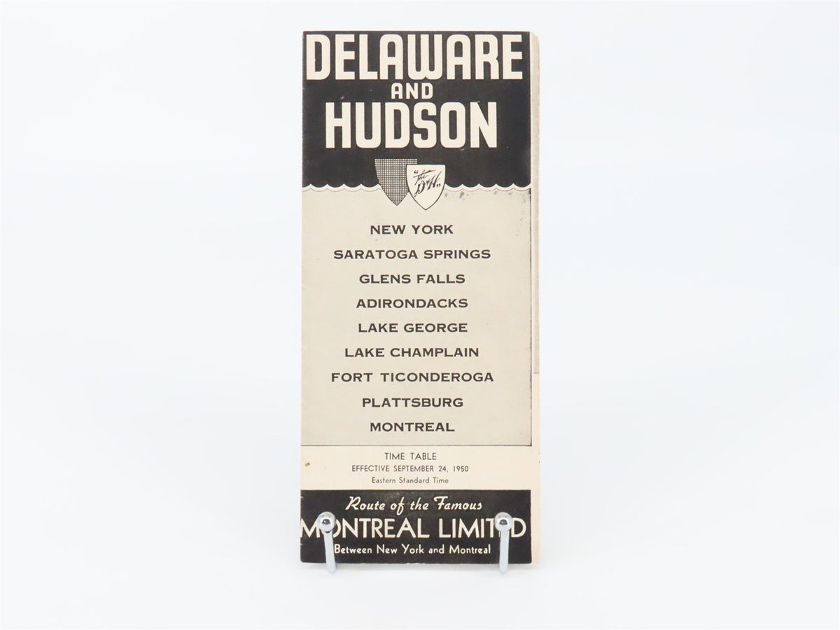 D&amp;H Delaware &amp; Hudson Railroad Time Tables - September 24, 1950