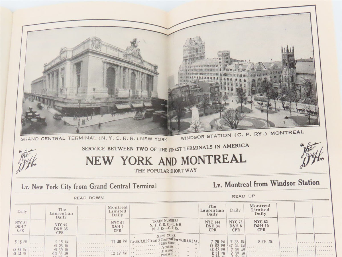 D&amp;H Delaware &amp; Hudson Railroad Time Tables - September 24, 1950