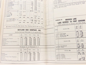 D&H Delaware & Hudson Railroad Time Tables - September 24, 1950