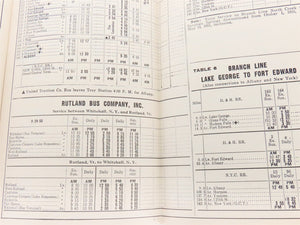 D&H Delaware & Hudson Railroad Time Tables - September 24, 1950