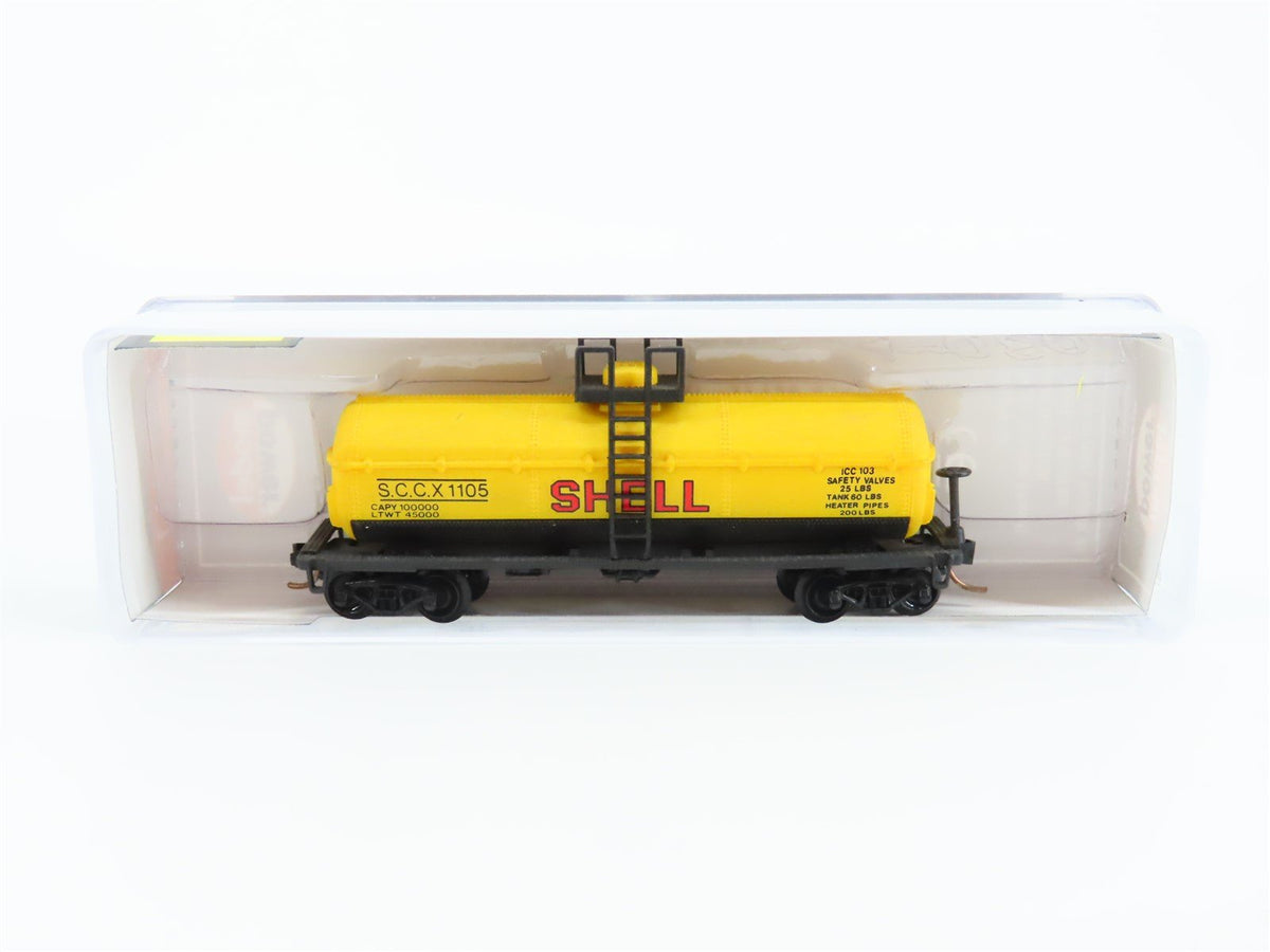 N Scale Model Power 83455 SCCX Shell 40&#39; Single Dome Tank Car #1105