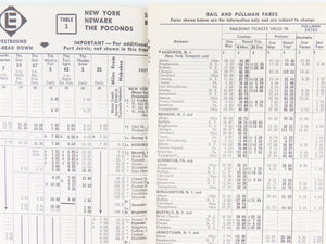 EL Erie Lackawanna Rail Time Tables - April 28, 1963 & April 25, 1965 (2-Pack)