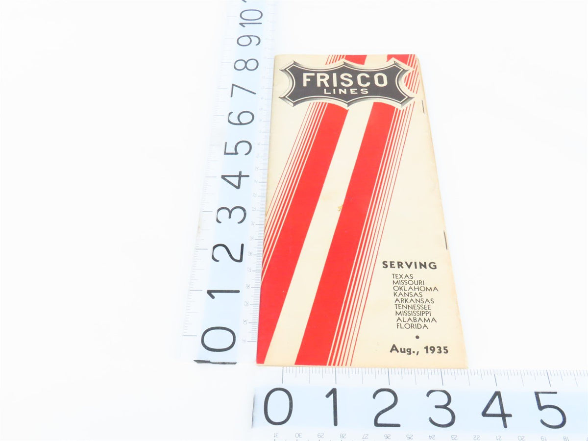 SL-SF Frisco Lines Railroad Time Tables - August, 1935